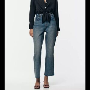Zara Z.02 High Waist Straight Ankle Jeans
